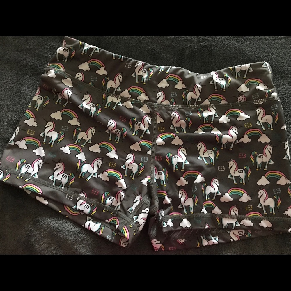 IAB MFG brand workout shorts unicorn